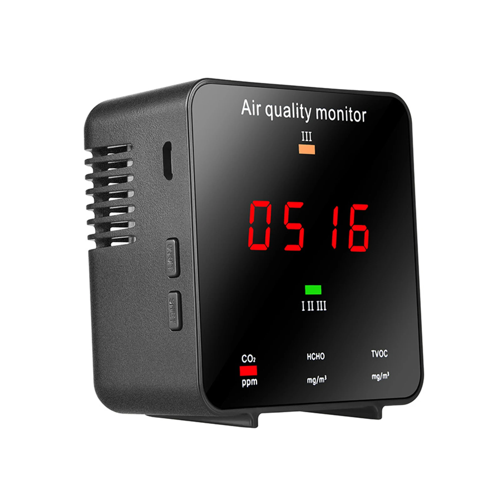 

Счетчик CO2 Монитор качества воздуха CO2 HCHO TVOC AQI профессиональный детектор электрохимического датчика перезаряжаемый в реальном времени све...