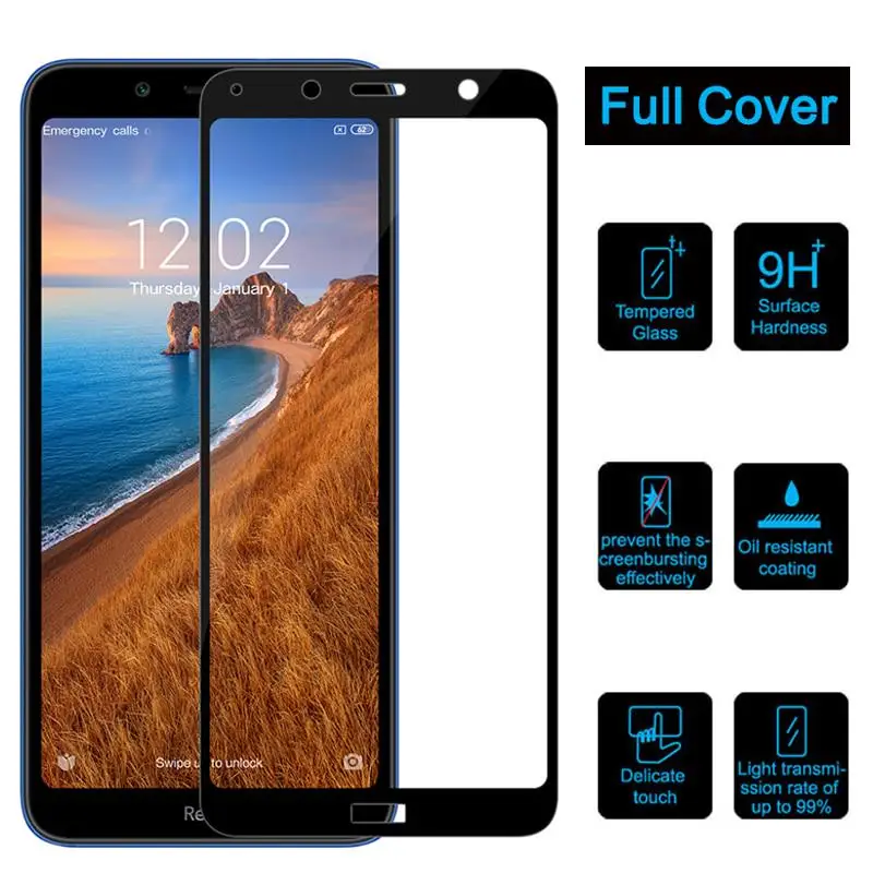 Закаленное стекло 9D для Xiaomi Redmi 7A стеклянная защита экрана защитная пленка Remi xaomi