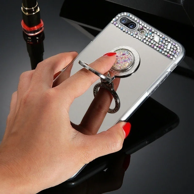 

Mirror Diamond TPU Phone Back Cover For OPPO R17 RX17 Neo A9 F11 AX7 Pro K1 R15X AX5 A5 A3S F7 F9 A7 R15 A33 A31 A93 Bling Case