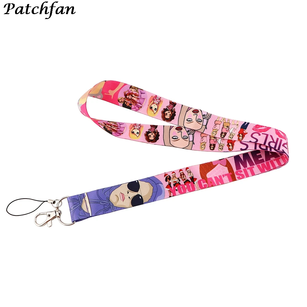 

20pcs/lot AD553 Patchfan Cartoon Girls Keychain Phone Lanyard Cartoon Punk Neck Strap for Keys ID Card Mobile Phone Lanyards