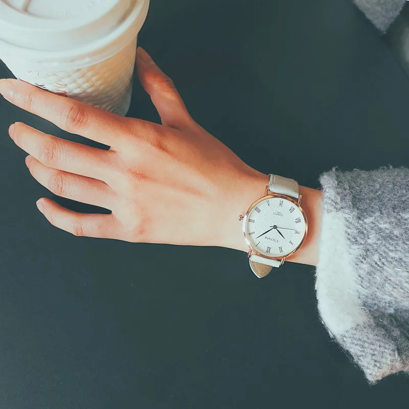 

Simple Vintage Brown Leather Retro Watches Women's Fashion Casual Female Quartz Watch Ulzzang Popular Brand Reloj Mujer Clock