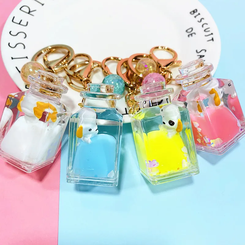 Брелок для ключей в форме сердца плавающий брелок с плавающим единорогом - купить