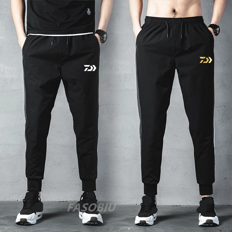

Спортивные летние мужские штаны Daiwa для активного отдыха, альпинизма, рыбалки, модные эластичные быстросохнущие облегающие тренировочные р...
