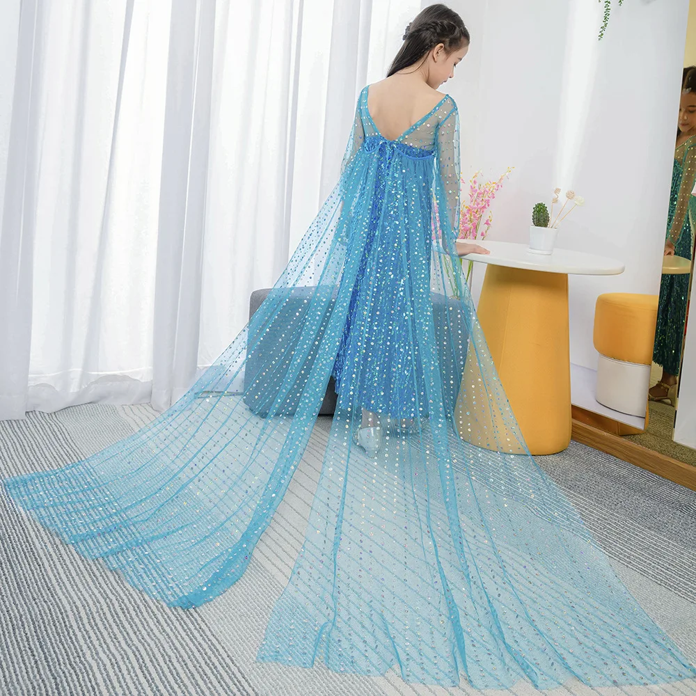 

Stunning Kids Cosplay Costume Children Fancy Long Sleeves Birthday Party Princess Dresses New Clothes in stock