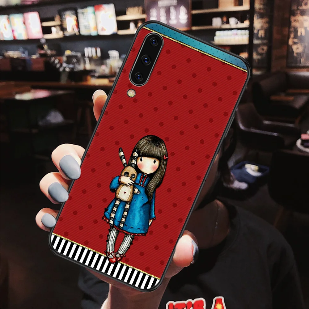 

Santoro Cartoon Gorjuss Phone case For Samsung Galaxy A 3 5 7 8 10 20 21 30 40 50 51 70 71 E S 2016 2018 4G black painting