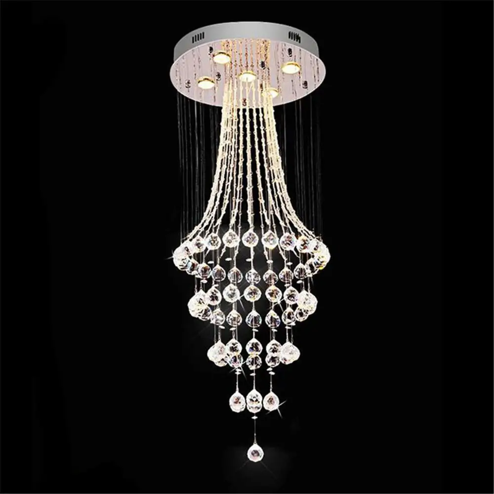 D45 * H110cm современная Хрустальная лестница люстра капли дождя люстры освещение для