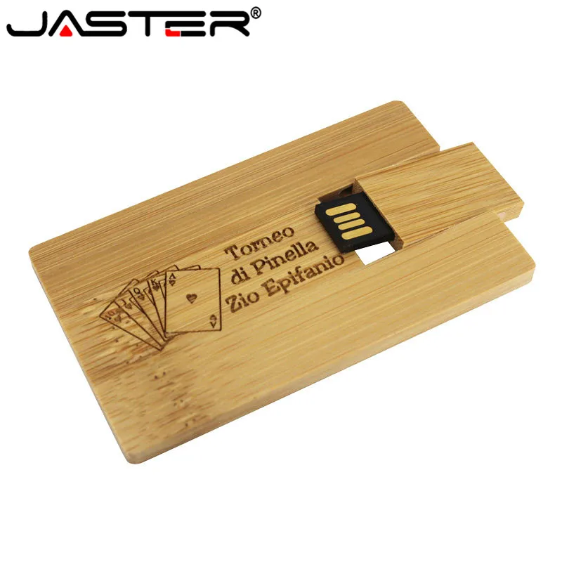 JASTER лазерная гравировка деревянная карта USB 2 0 4 ГБ 8 16 32 флэш накопитель для