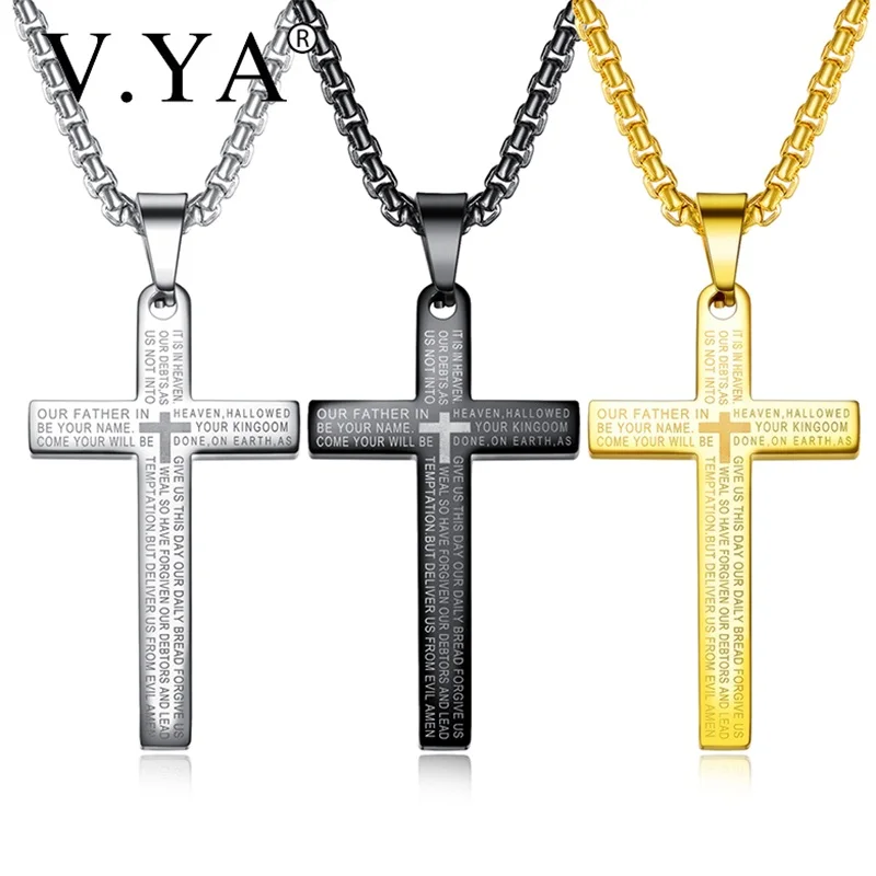 Модное ожерелье V.YA мужское из титановой стали популярные ювелирные изделия