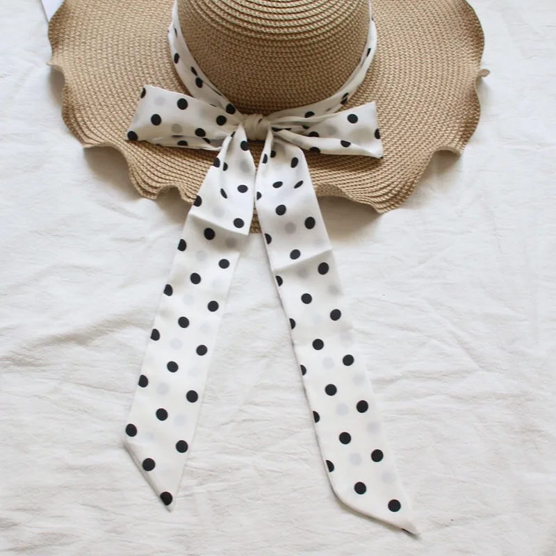 Женский маленький длинный атласный Шелковый женский шарф полосатый головной