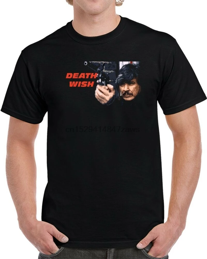 Классическая футболка с изображением героя фильма &quotDeath Wish Charles Bronson&quot|Мужские