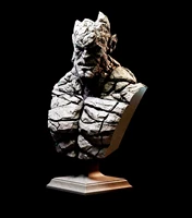 60mm resin model kits stone man warrior bust unpainted no color rw 218b