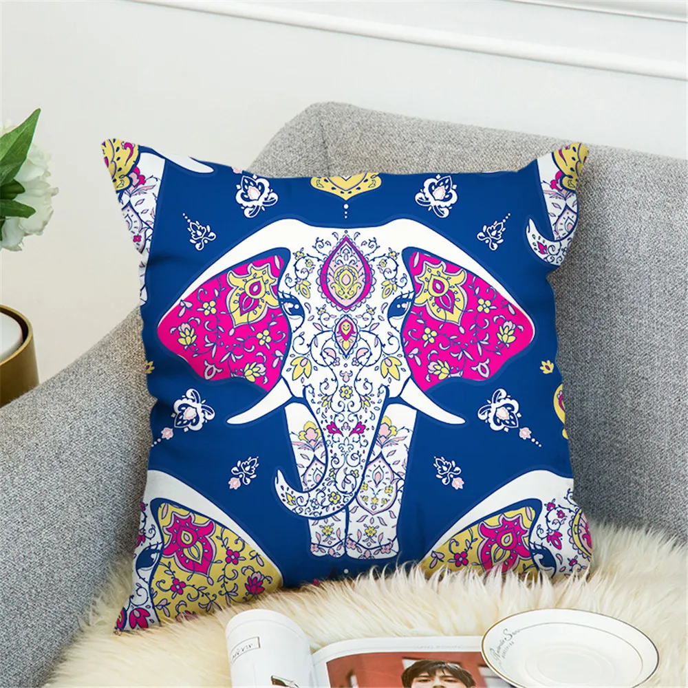Богемный чехол в виде слона для диванной подушки|Наволочки| |