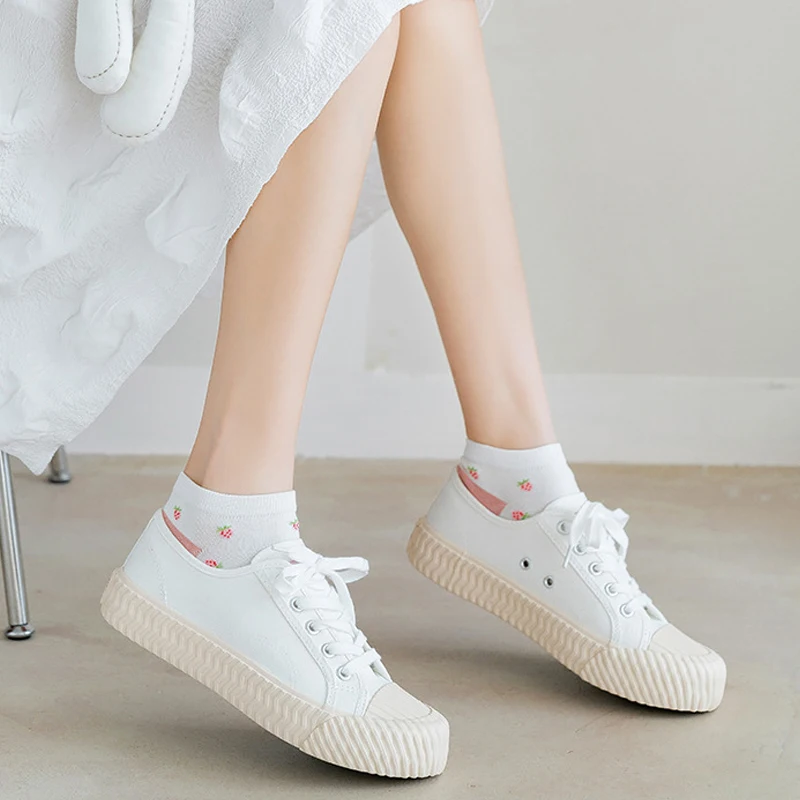 

2021 new High Quality Color 1 Pair Women Socks Cotton Summer New Colorful Letter Ankle Socks Splice Thin Socks Solid Cute Socks