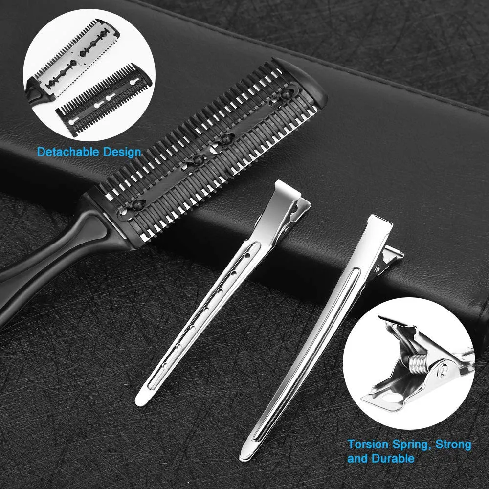 

10 Pcs/Set Professional Hair Scissor Kit 7 Inch Barber Hairdressing Cutting Shear Stainless Steel Scissor Barbershop Salon Set
