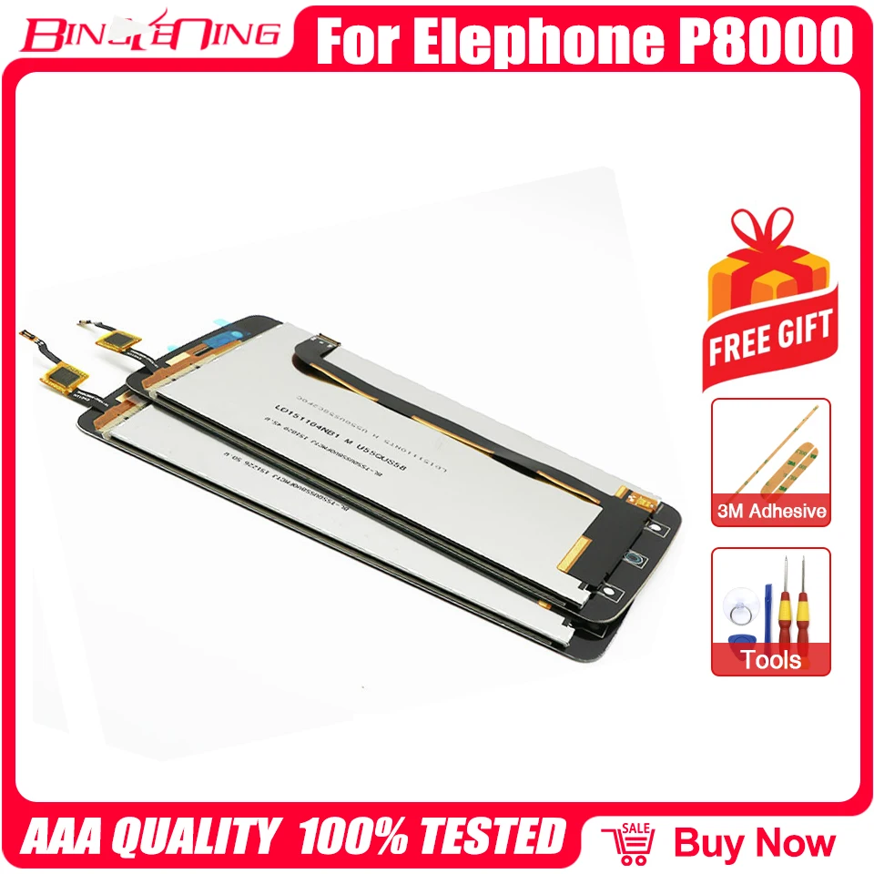 BingYeNing новый оригинальный для Elephone P8000 сенсорный экран и ЖК-дисплей + рамка в сборе