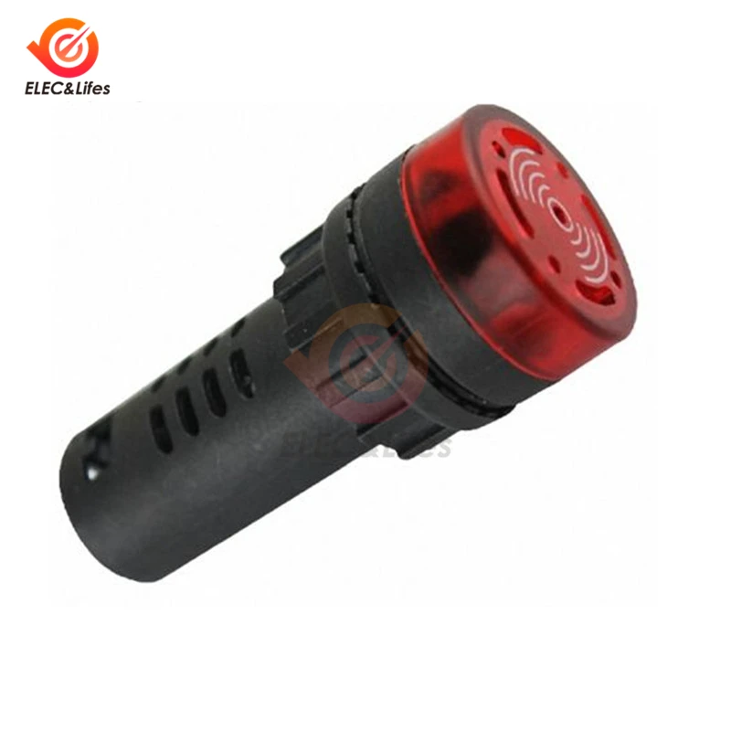 AD16 22SM Flash СВЕТОДИОДНЫЙ активный звуковой сигнал тревоги индикатор DC 12V 24V AC 110V 220V 22