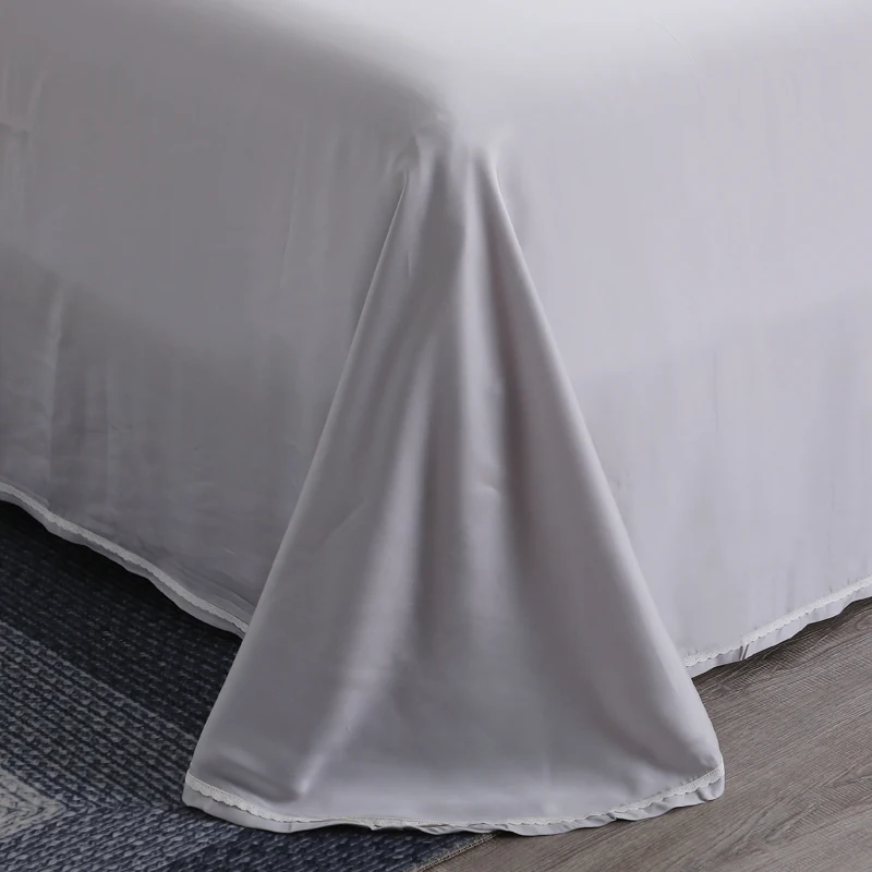 Постельное белье серого цвета Tencel Lyocell 4 шт. органическое натуральное 100% Тенсел