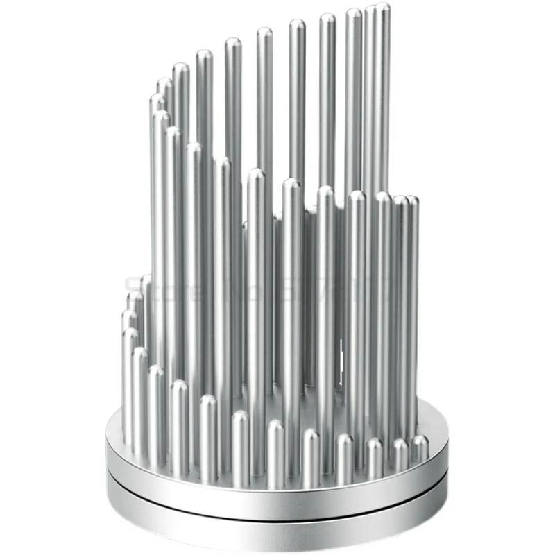 

Rotating pen container creative high-end modern modeling metal desktop pen container decompression artifact pen container