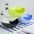 Ленивый миска для снеков Пластик двойной-Слои коробка для хранения еды для перекуса чашу и мобильный телефон кронштейн Chase для наружных осветительных приборов для тарелочной чаши