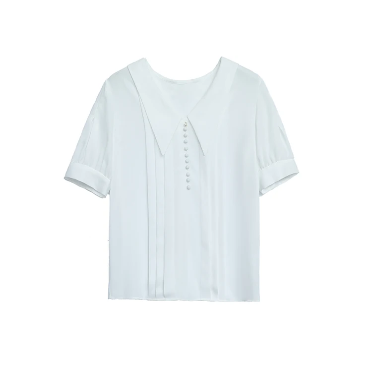 

COIGARSAM blouse women New Summer blusas womens tops and blouses White 8301