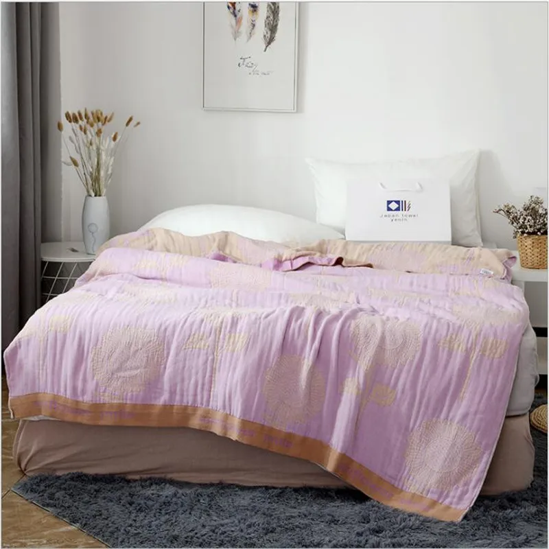 200x230cm 200*230 см Высокое качество дышащее одеяло пледы из бамбукового волокна; Одеяло s покрывала 4 слоя Муслин Хлопок, Бамбук одеяло для дивана - Цвет: 200x230cm