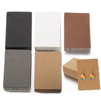 50pcs 6x9cm earrings necklaces display cards ear studs blank kraft paper card for jewelry packaging hang price tag card holder