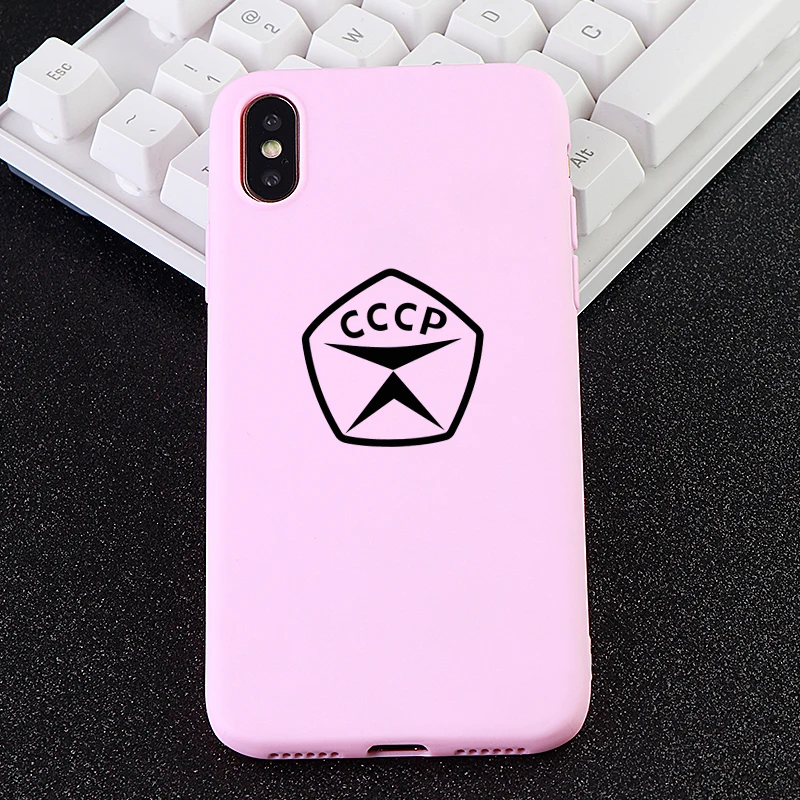 Russia Style Cell Phone Cases for iPhone 11 Pro 6s 7 8 Pluls X XS MAX XR Case CCCP Soft Silicone Fitted Back Covers Accessories |