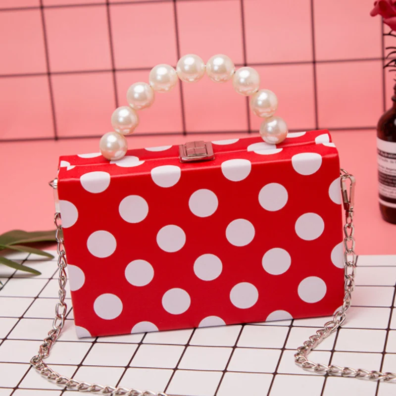 Винтажная сумка мессенджер в горошек модные женские вечерние сумки клатчи с