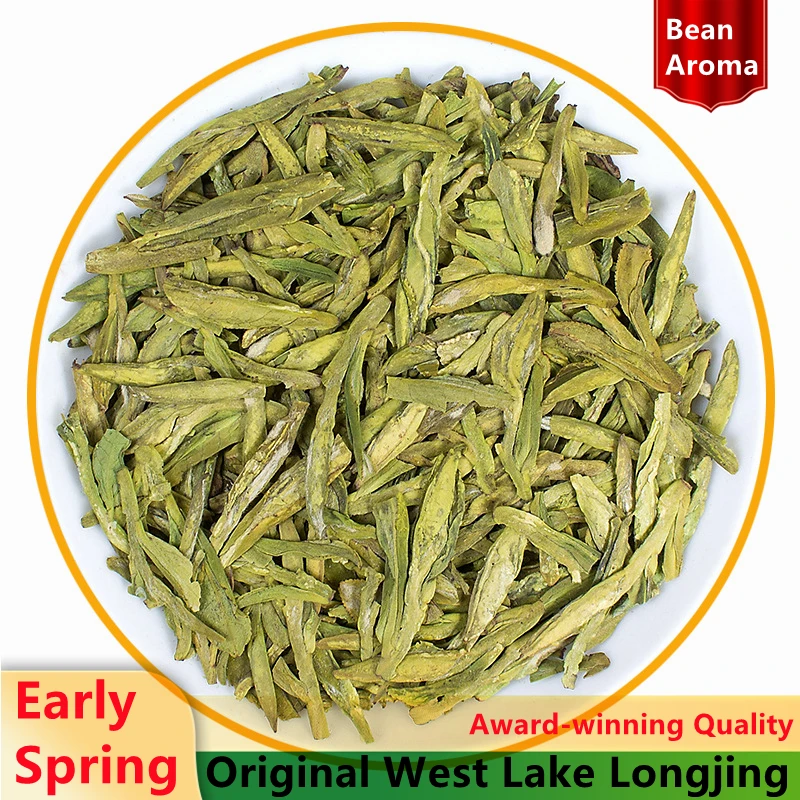 

2022 Premium Chinese West Lake Dragon Well Long Jing Tea XiHu Longjing for Lose Weight Tea Green Health Care Loss Slimming Tea