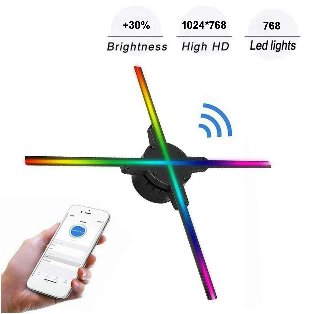 Xintai Touch 65 см Wi Fi 3D голографический проектор вентилятор 768 светодиодный