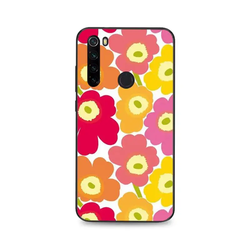 

YNDFCNB Marimekko Pink Flower Phone Case For Xiaomi Redmi Note8T 7 9 Pro 5A Redmi4X 5A 6A 6 7 8 5Plus