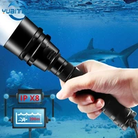 ipx8 diving flashlight professional ultra powerful 5t6 waterproof diving scuba flashlights underwater torch use 18650 battery