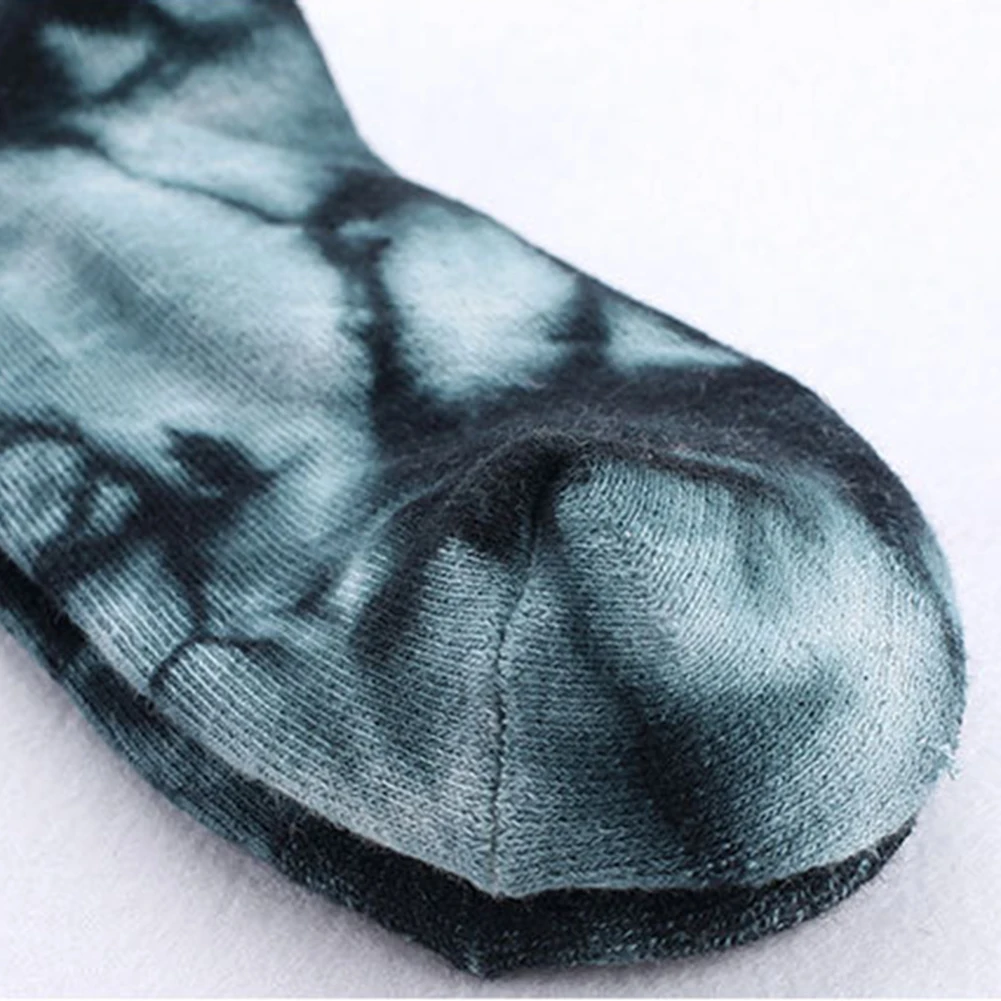 

Harajuku Men's and Women's Mid-tube Tie-dye Sports Socks Street Hip-hop Towel Bottom Basketball Socks ECAO Cotton Couple Socks