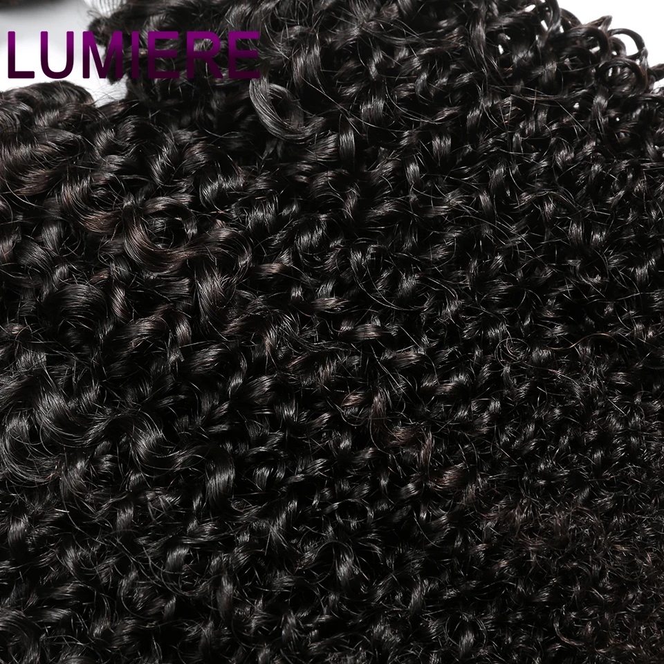 Lumiere кудрявые бразильские волосы волнистые пучки 100% человеческие накладные 4