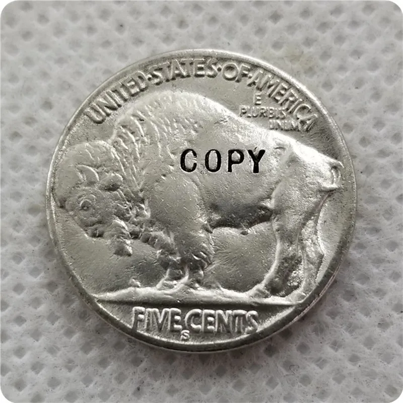 США 1913-S D с гравировкой в виде американского бизона из никеля Тип 2 копия монеты