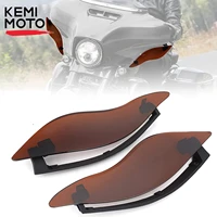 kemimoto adjustable windshield fairing air deflectors side wings for touring models electra glide street glide tri glide cvo