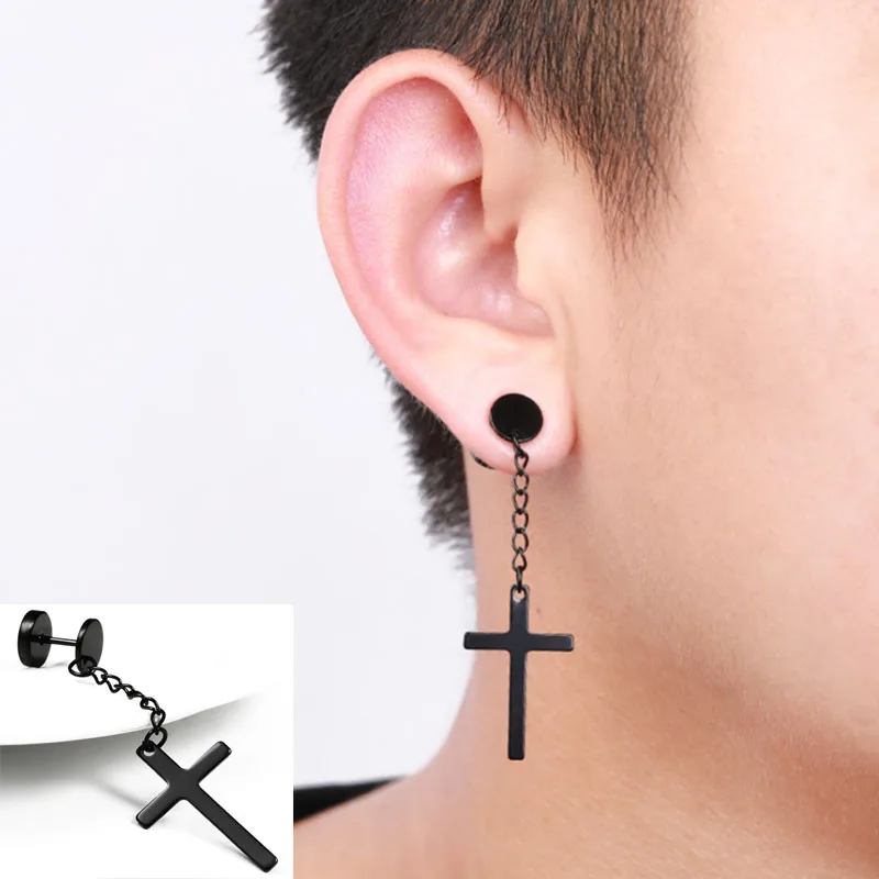 Серьги-капли из нержавеющей стали для мужчин и женщин украшения в готическом