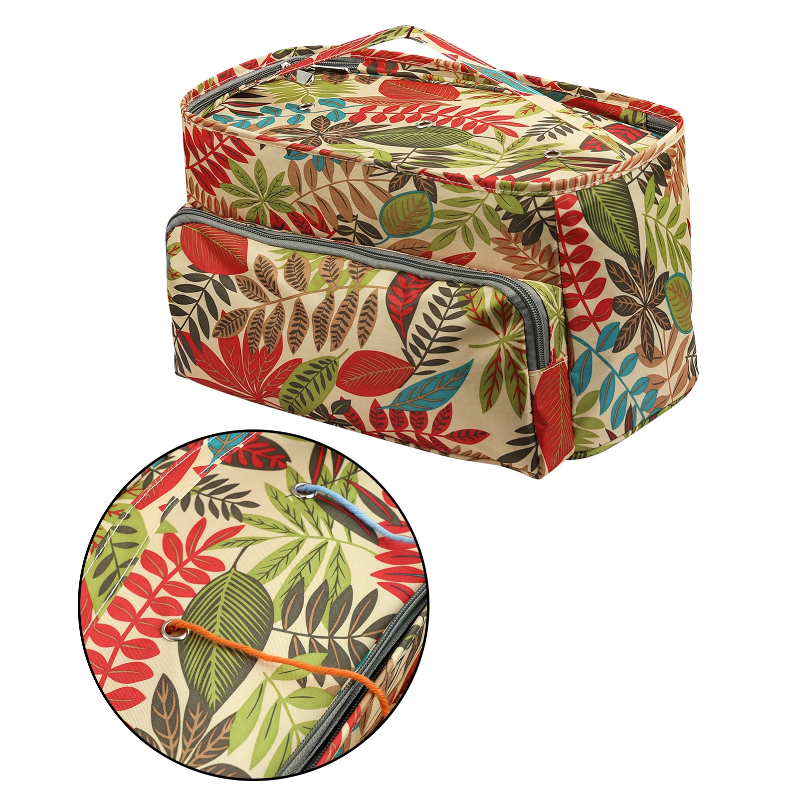 

Portable Knitting Bag Tote Holder with Zipper for Needles Project