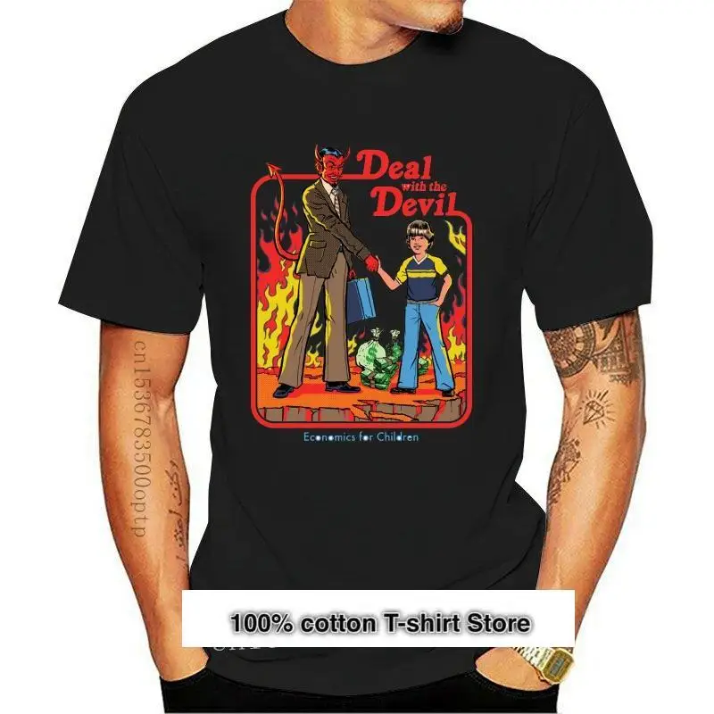 

Camiseta для взрослых с дьяволом для мужчин, camisa de Design de cómics econos, демонический, новый