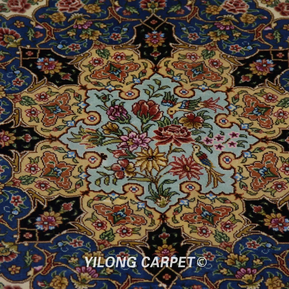 Yilong 6 'x 9' персидский шелковый ковер ручной работы традиционный дизайн