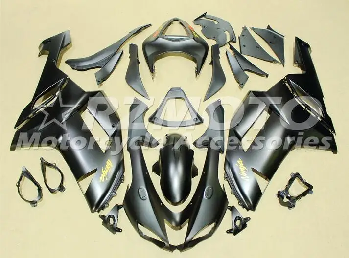 

New ABS Motorcycle Whole Fairings Kit Fit for Kawasaki Ninja ZX-6R ZX6R 2007 2008 6R 07 08 636 Custom black Matte