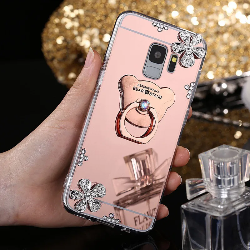 Зеркальные чехлы с покрытием для Samsung S10 5G A10s A20E A20S A30S A40 A40S A70S A80 A90 M10 M20 M30 мягкий
