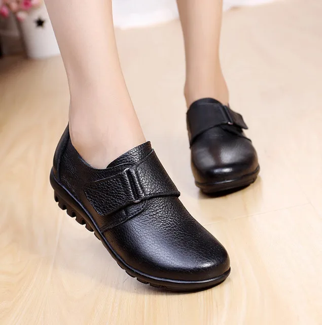 Женская обувь из натуральной кожи на плоской подошве Удобные весенне осенние