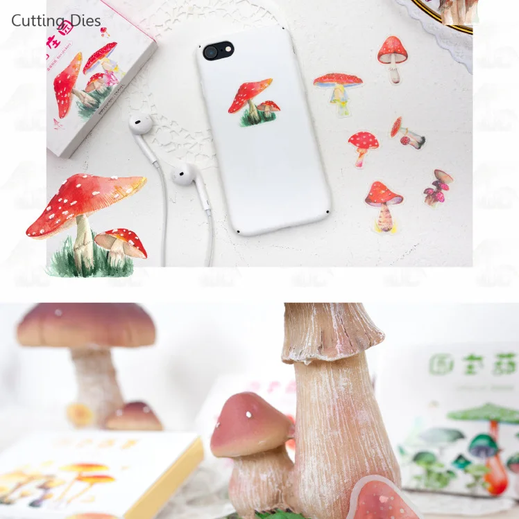 2019 винтажный гриб шаблон веленевая писчая бумага наклейки для скрапбукинга