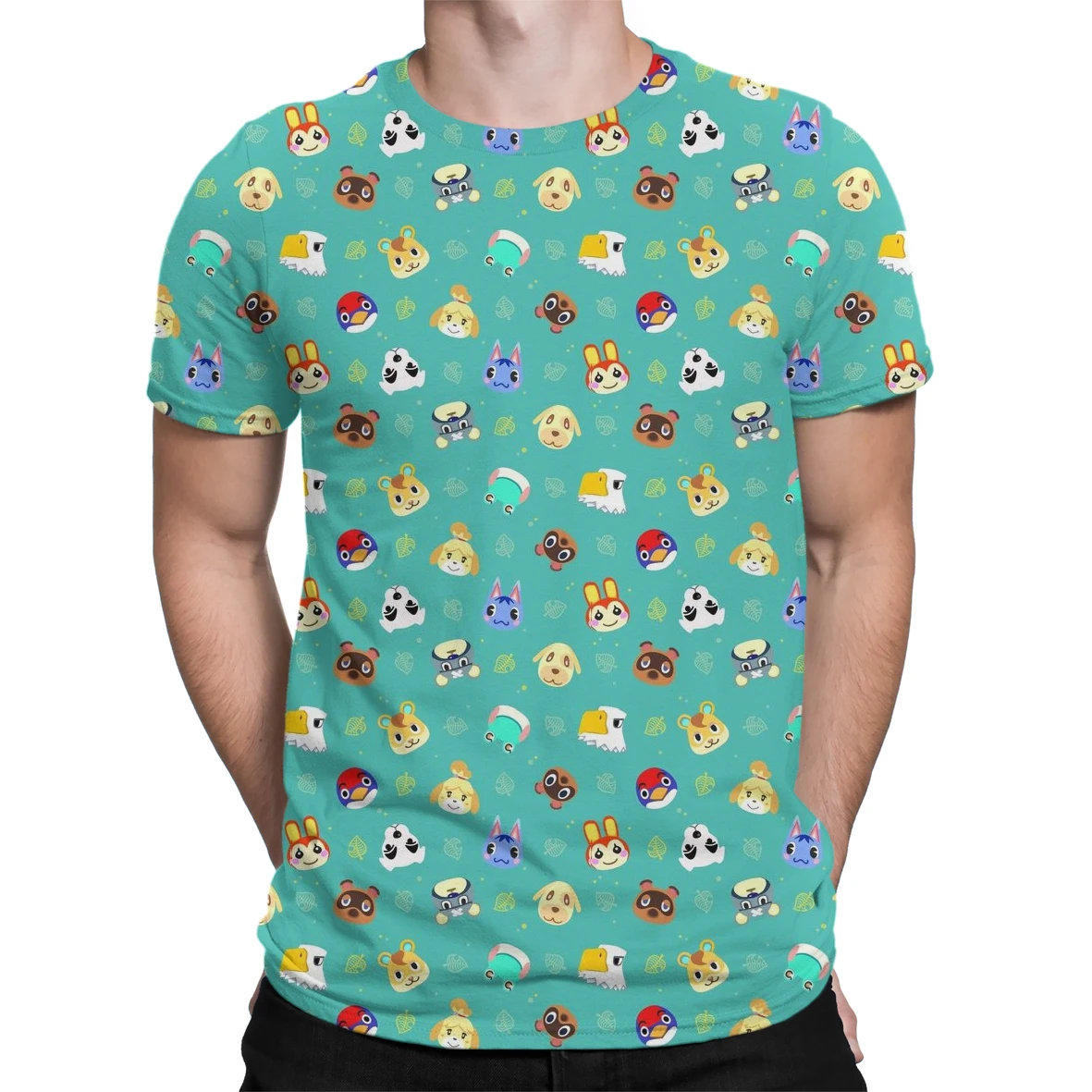 

Animal Crossing Cartoon Anime 3D Men's Oversized T-shirt Y2k Streetwear Short-sleeved T Shirt for Men Teen T-shirts Summer Tees