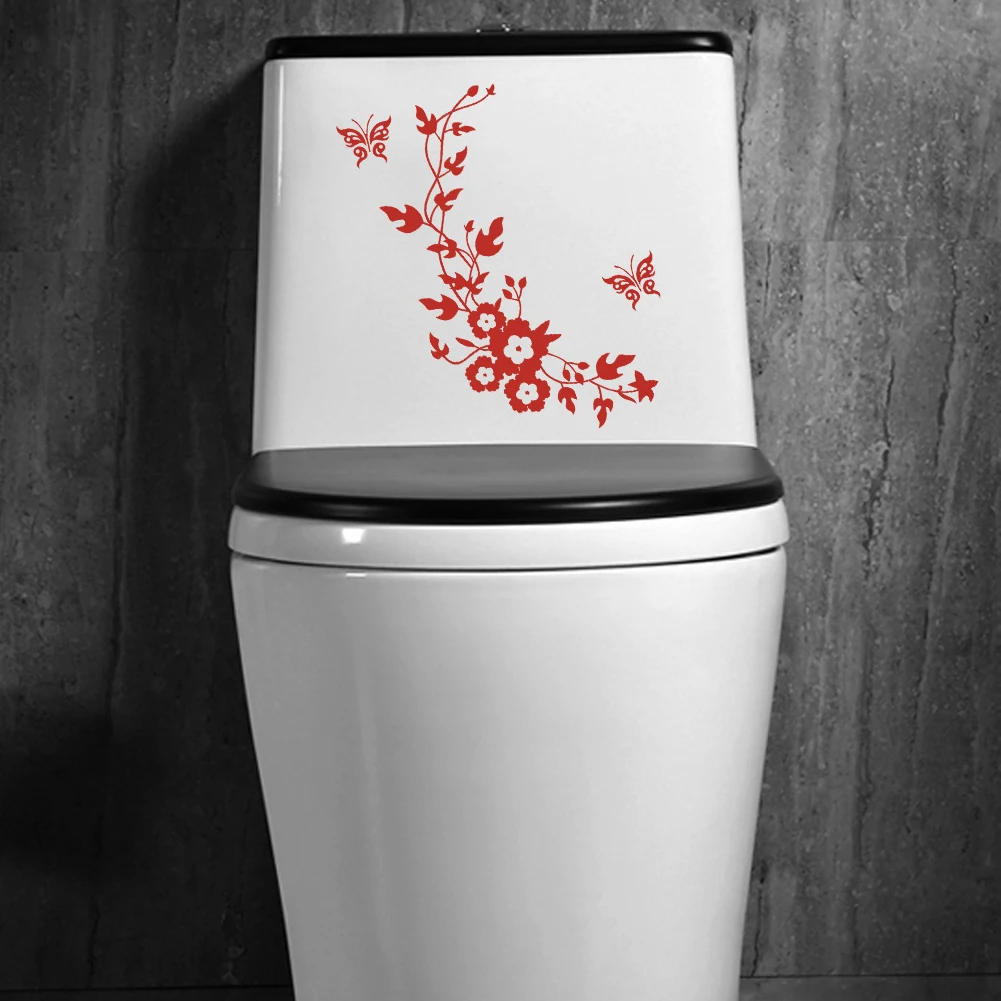 Новые настенные наклейки в виде бабочек для ванной комнаты украшение туалета