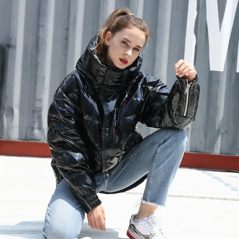 Новинка Зима 2019 женская одежда пуховик в уличном стиле зимнее свободное и