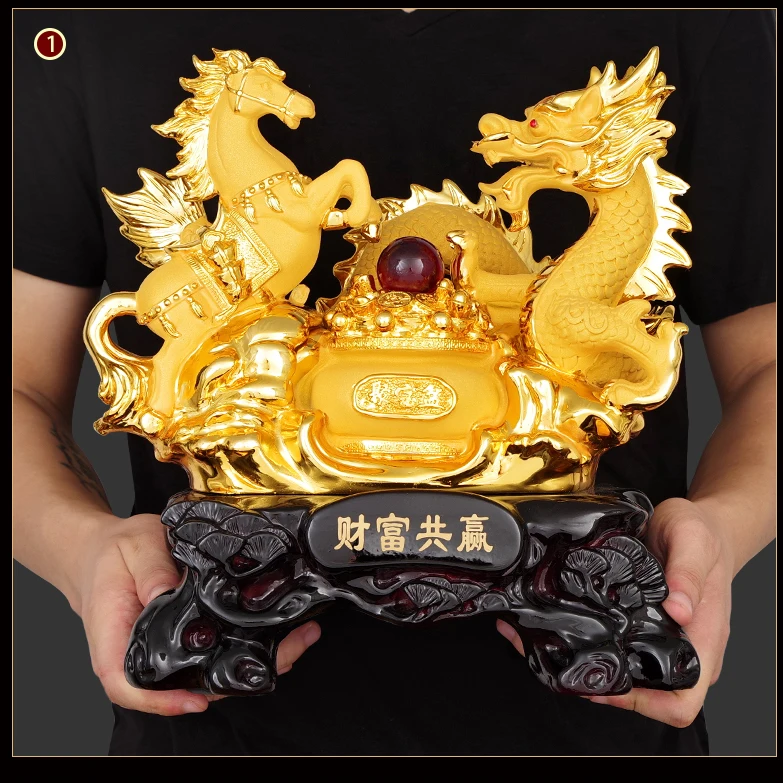 Статуэтка талисман фэн-шуй позолоченная для дома офиса компании бизнеса