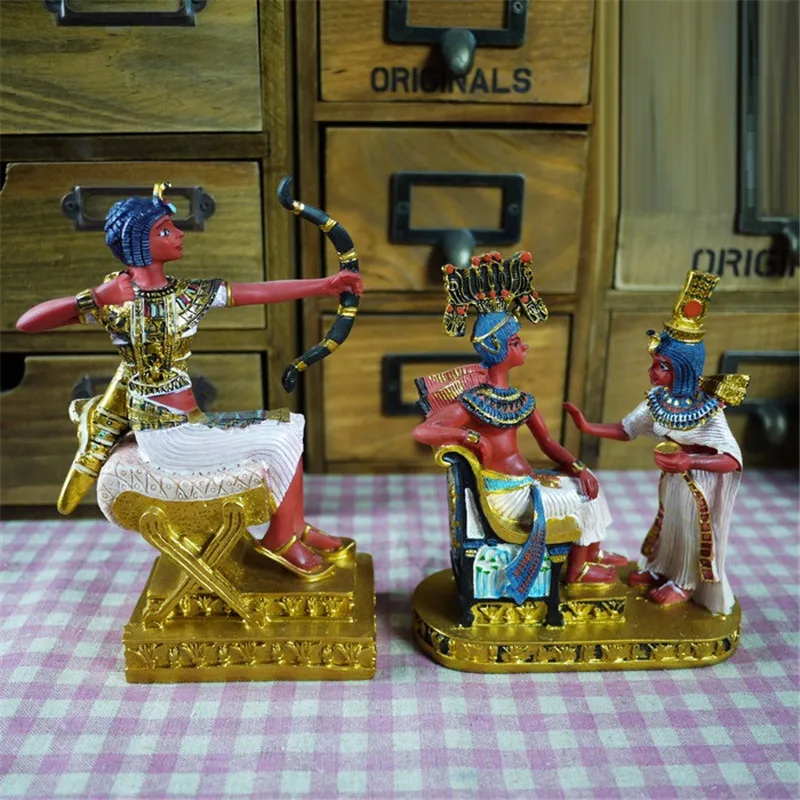 

Креативная Статуэтка Древнего Египта Фараона, статуэтка Клеопатры, поделки из смолы, украшения для дома, подарок на день рождения R3696