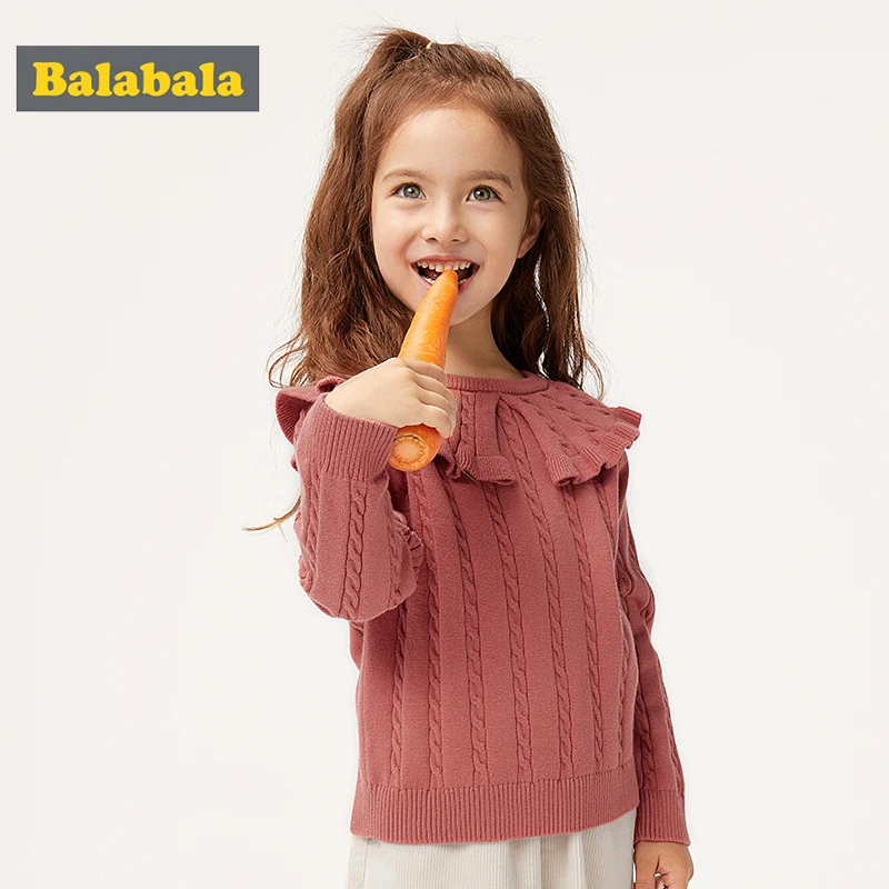 Balabala/детская одежда Детский свитер для девочек Новинка 2019 года Осенняя детская
